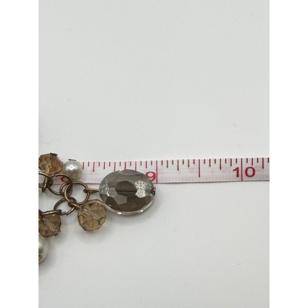 Leslie Danzis Cluster Bead Necklace – 9" Drop, Mixed Neutral Tones - Picture 5 of 5
